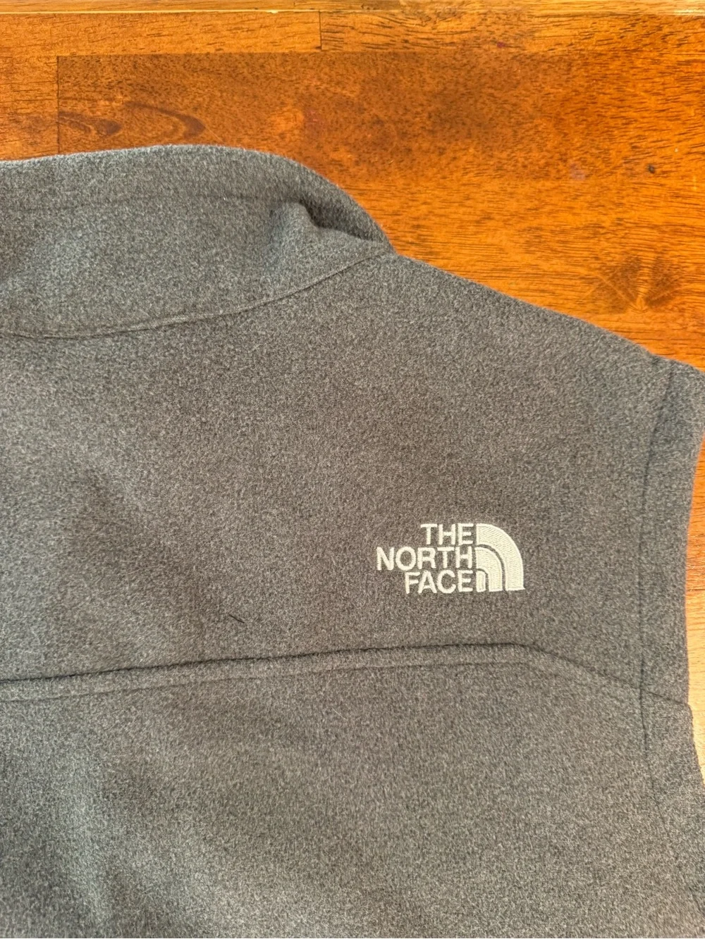 The North Face Men's Mid Grey Heather Glacier Fleece Vest Full Zip Layer Medium